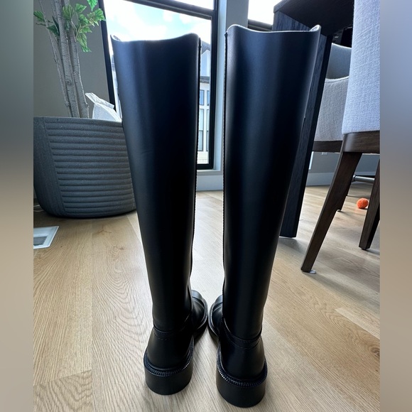 CHANEL Black Leather Riding Boots - Picture 5 of 8